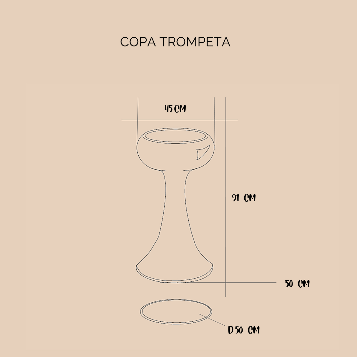 Maceta Trompeta Naranja